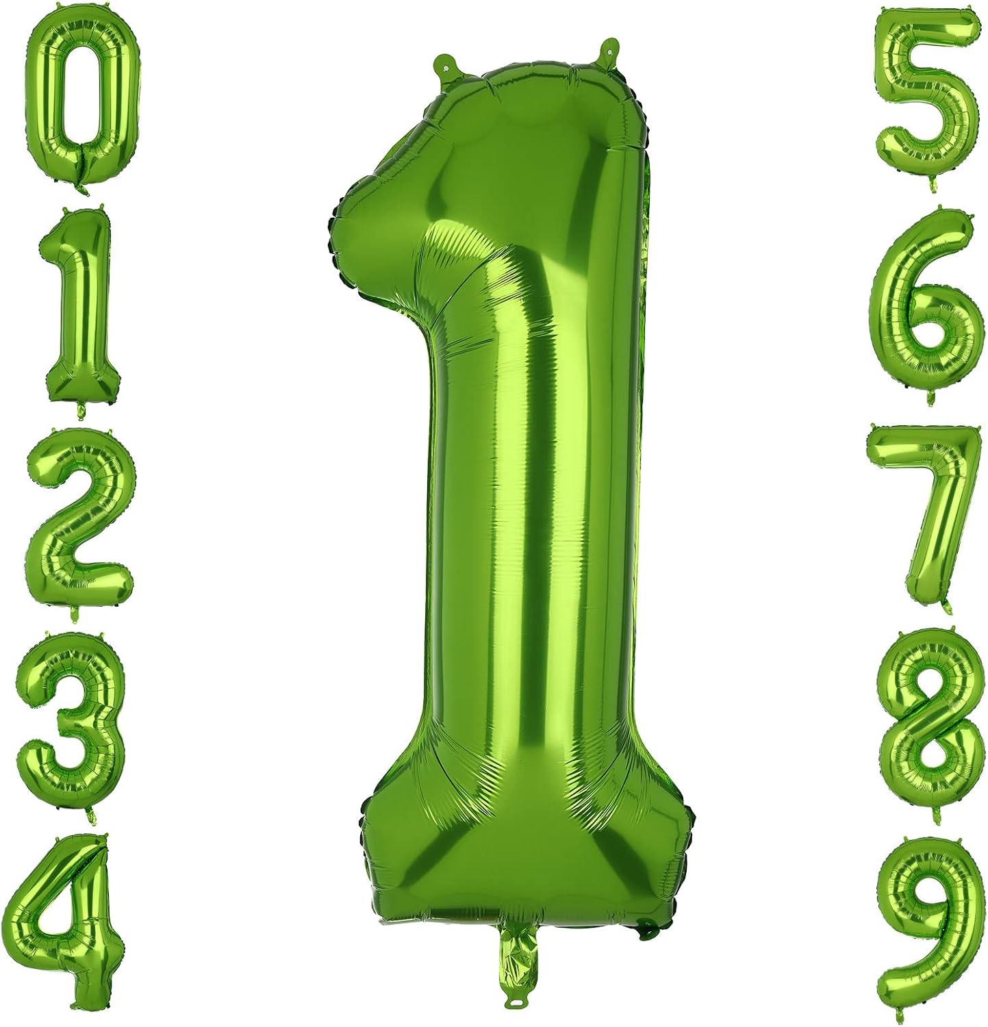 Large Foil Green Number 1 Balloons Big Mylar Helium Balloon Birthdays Party Decorations Supplies 40 Inch