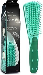BESTOOL Detangling Brush for Curly Coily Afro Black Natural Hair 3C-4C - Painless Wet Dry Detangler Green