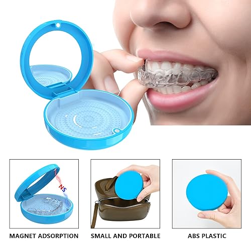 Miniatura 5 de Estuche de retención, estuche de retención de ortodoncia-negrocon espejo