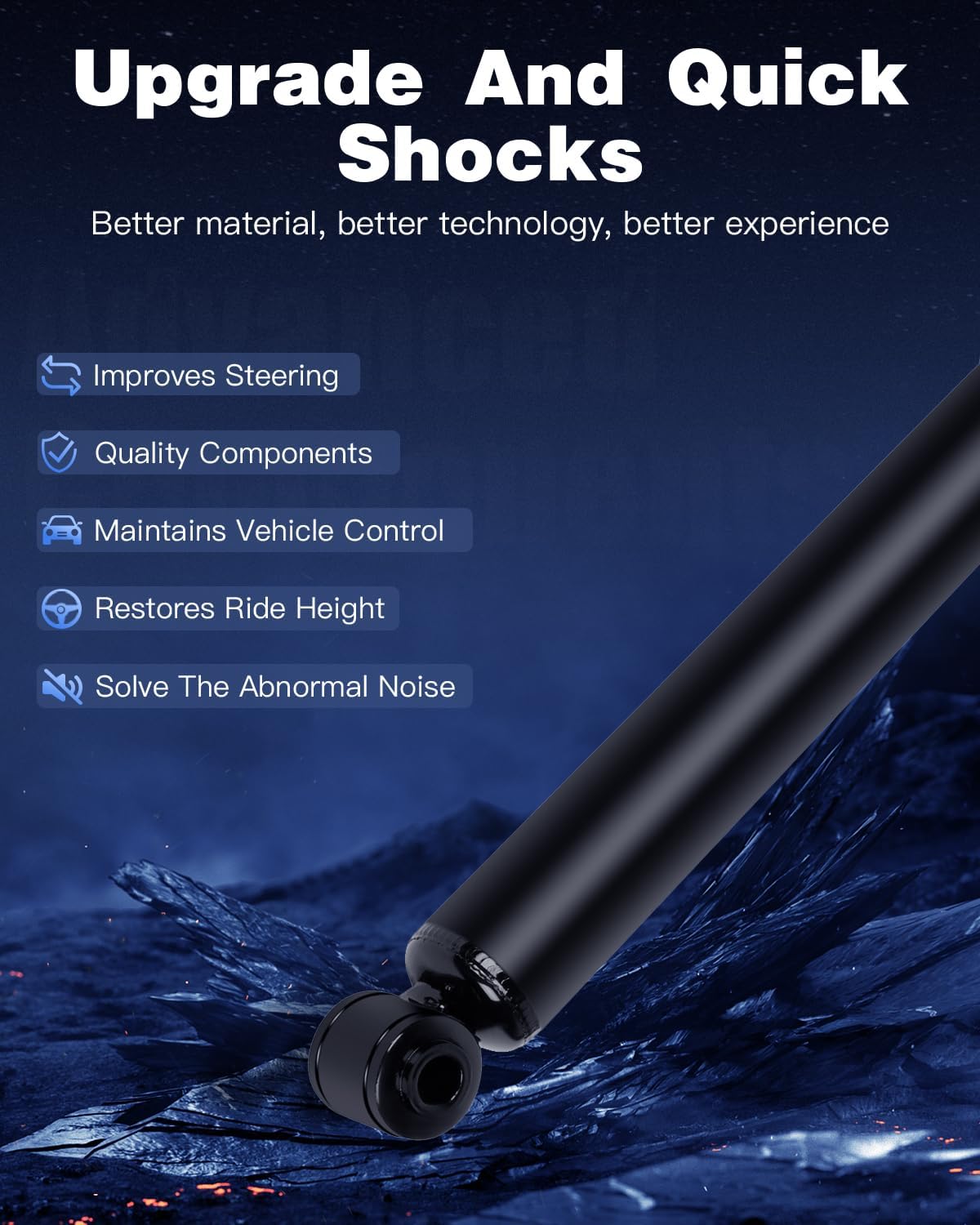 ECCPP shock Struts shock absorbers for 2007-2016 for Chevrolet Equinox,2010-2016 for GMC Terrain,2007-2009 for Pontiac Torrent shock Struts for 335072 335073 345055 Front and Rear shocks