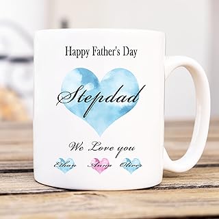 Fathers day gifts for step dad, Happy Fathers Day Gift Funny step dad Fathers Day Mug Present