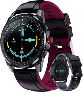 CNGY 1.28'' HD Touch Screen Fitness Tracker Sleep Heart Rate Blood Pressure Monitor,IP68 Waterproof Pedometer Activity Tracker Bulit in 15 Sports Modes(C)