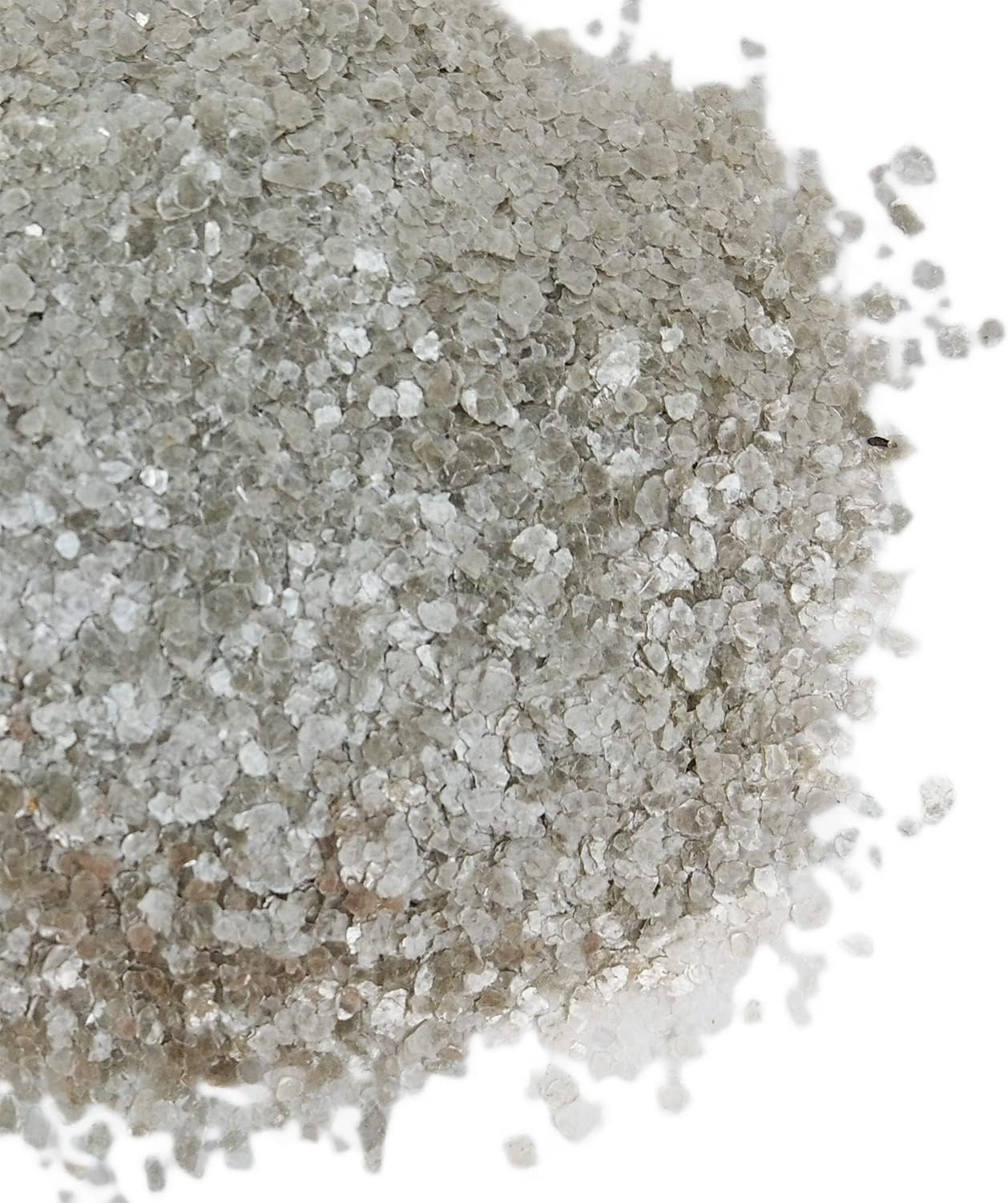 LUSTERING Natural Crushed Mica Flakes Leaf, Nail Flakes, Foiled Flakes Craft Glitter for DIY Crafts Artworks Epoxy Resin Art, Nail Art, Geode Painting, Jewelry Making, 2-4mm,150g/5.3oz (Pure White)