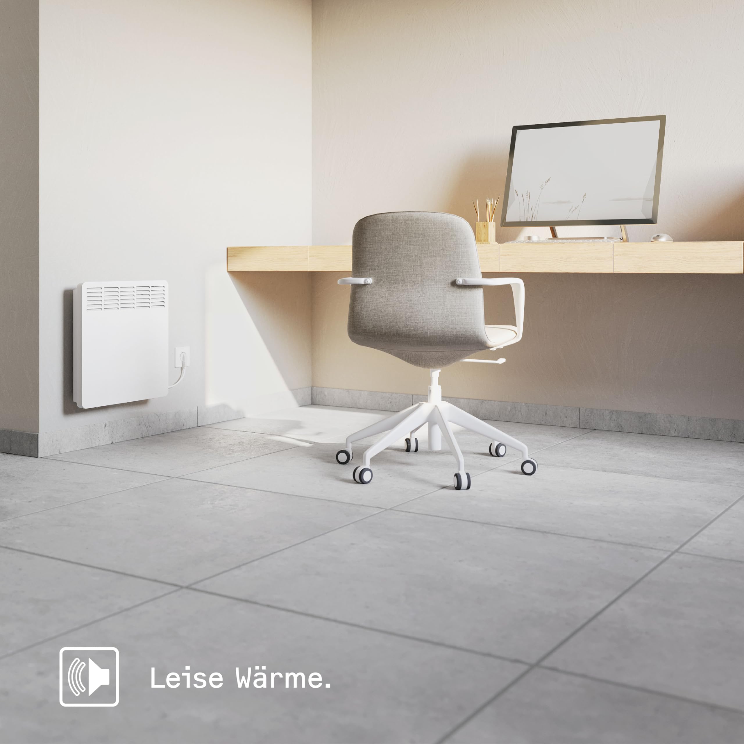 STIEBEL ELTRON Konwektor ścienny CNS 300 Trend, 3 kW na ok. 35 m², certyfikat TÜV, wyświetlacz LCD, timer tygodniowy, ogrzewanie elektryczne, montaż ścienny, z wtyczką, 236530