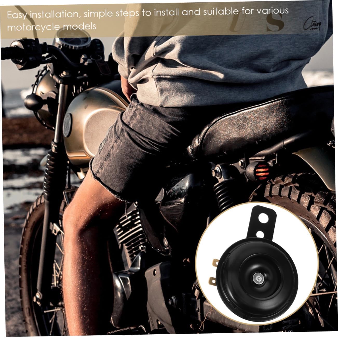 Loud Metal Motorcycle Horn Atv Scooter Horn Replacement for Motorbike Powersports Use
