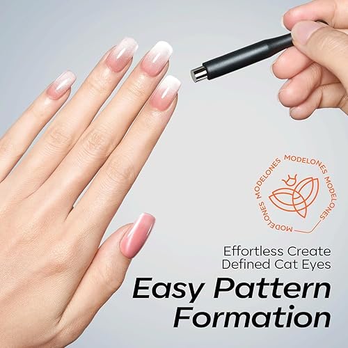 Miniatura 8 de Modelones  Set de imanes magnéticos efecto ojo de gato para uñas, 15 piezas, varillas e imanes redondos y cuadrados, potente herramienta para crear