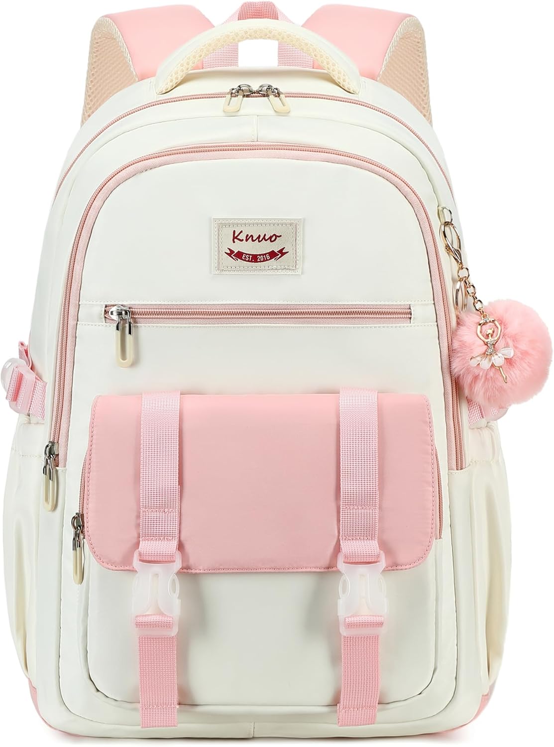 School Backpack for Teen Girls College Backpacks for Women Students Bookbag Large 15.6 Inch Laptop Bags Kids Kindergarten Elementary Middle School Bag Anti Theft Daypack Travel Back Pack Pink