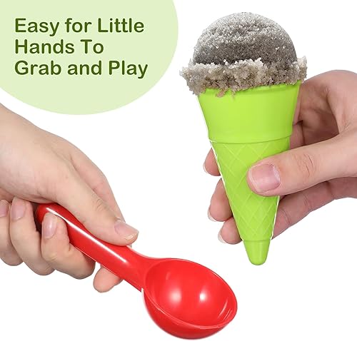 Miniatura 4 de Toyvian 1 Unidades 6 unids Juguetes para niños Playa Juguetes de Playa Niños Juguetes de Playa de Arena Cuchara y Cono Cuchara Conos Niños Helado