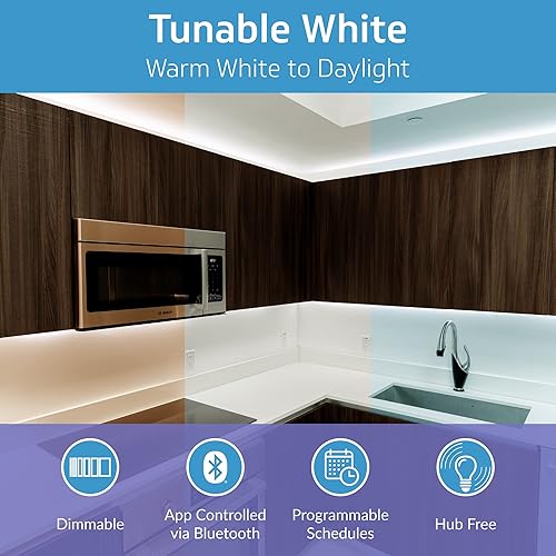 Miniatura 2 de TrueColor - Tira de luces LED inteligentes  Cinta de luz USB de 66ft con control de luz Bluetooth luces LED controladas por aplicación y