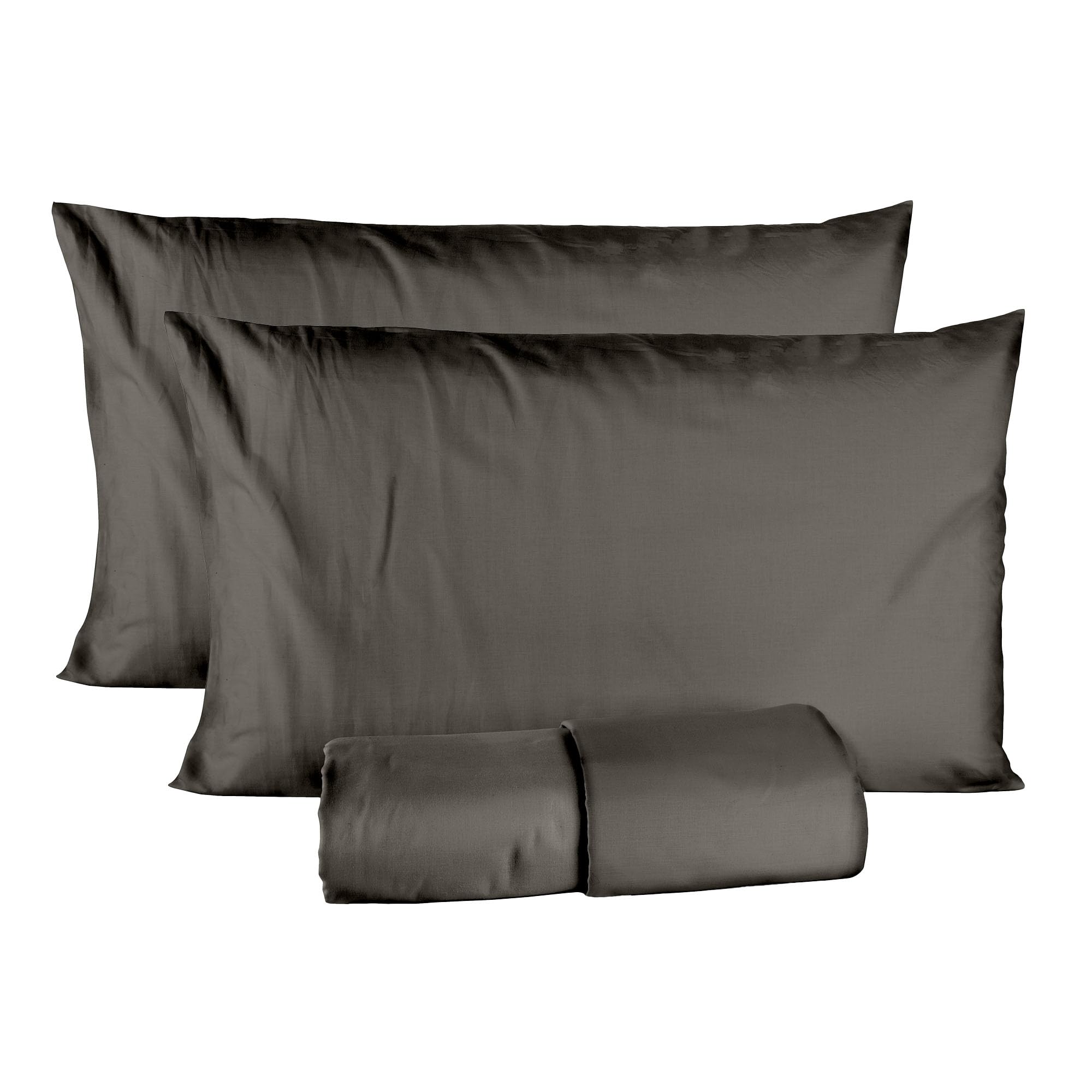 Ruggeri - Set Copripiumino Matrimoniale | Sacco + 2 Federe, 100% Morbida Microfibra di Alta Qualità - Collezione Everyday (Grigio Antracite)