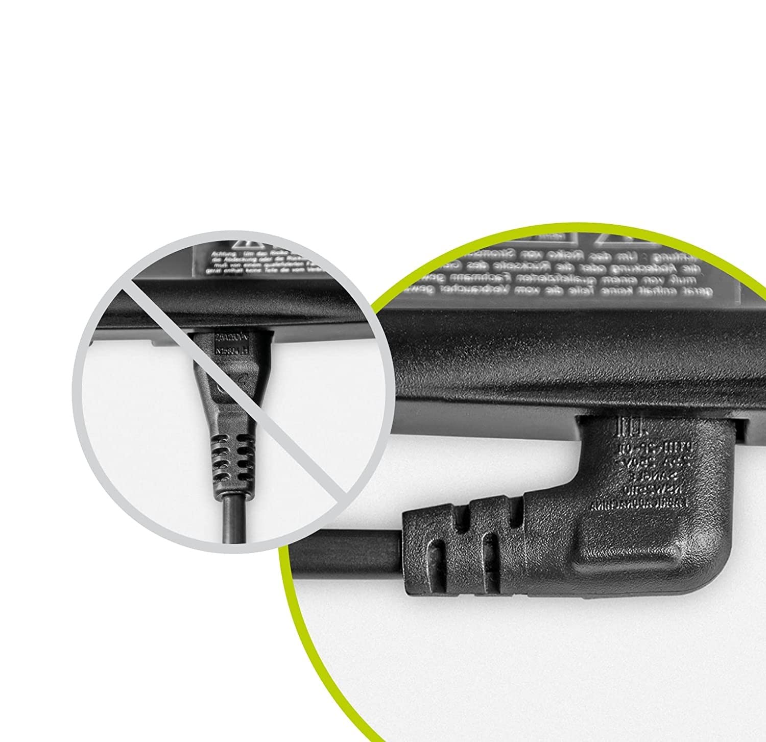 CABLEPELADO - Cavo di Alimentazione IEC-320 a Gomito C7, Sezione 0,75 mm², Compatibile Con Samsung, Philips, LG, Sony Sharp, Panasonic, TV LED, Sky High Tech, PS4, Nero, 75 cm