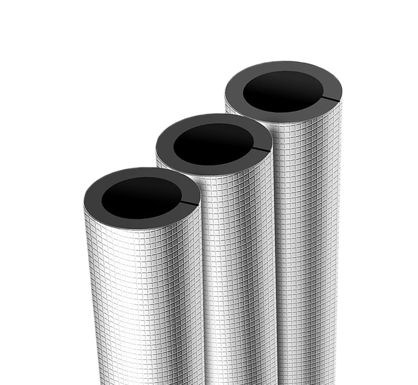 Tubo isolante autoadesivo per tubi, spessore 1/2/3 cm, tubo in schiuma di alluminio, 1 confezione (1,18 x 1-1/3)
