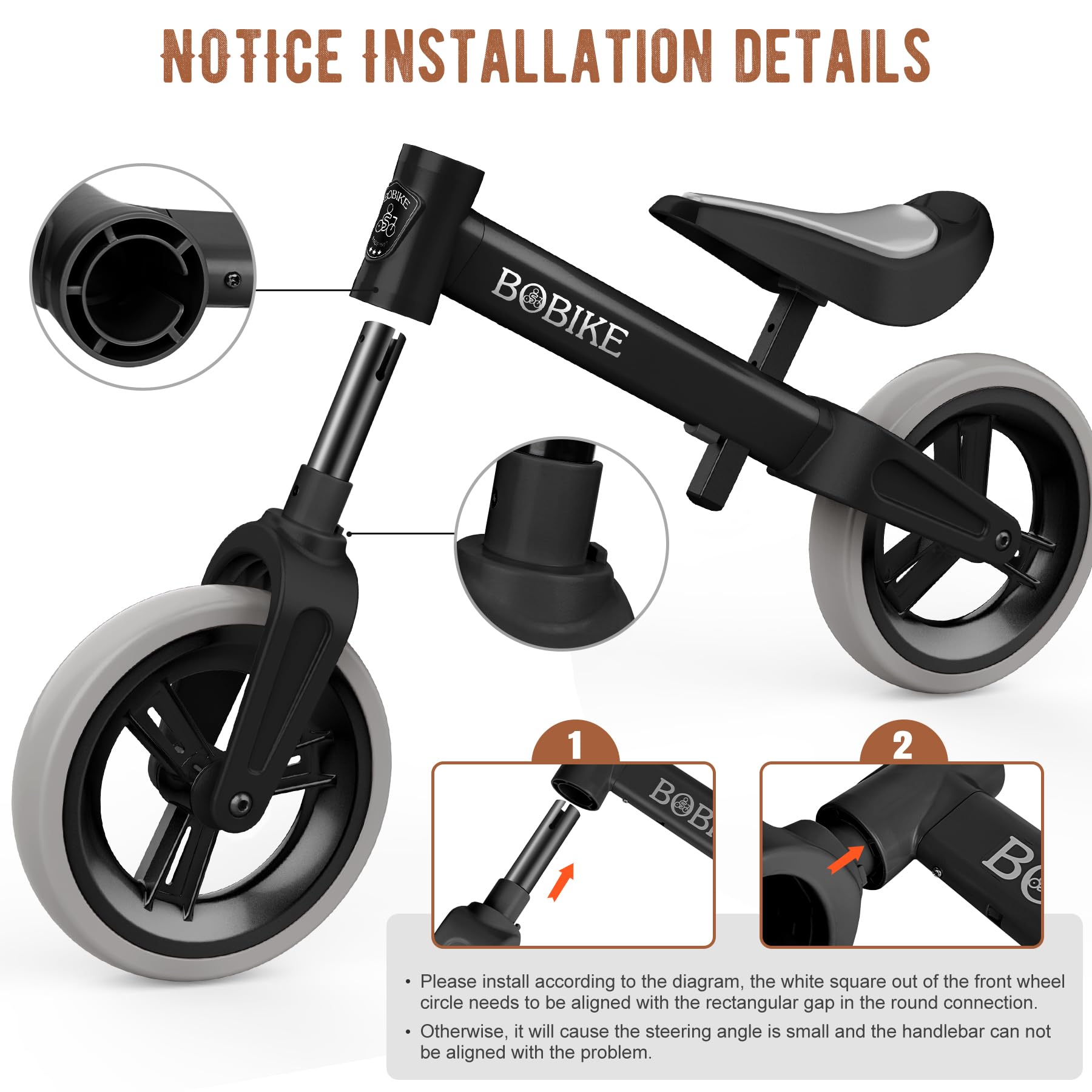 MHCYLION Bicicletta Bambini Senza Pedali per 1,5-4 Anni Fino a 25 Kg, volante e sellino Regolabili in Altezza, Bloccasterzo, Giocattoli Regali per Bambini Bicicletta Equilibrio Bambino