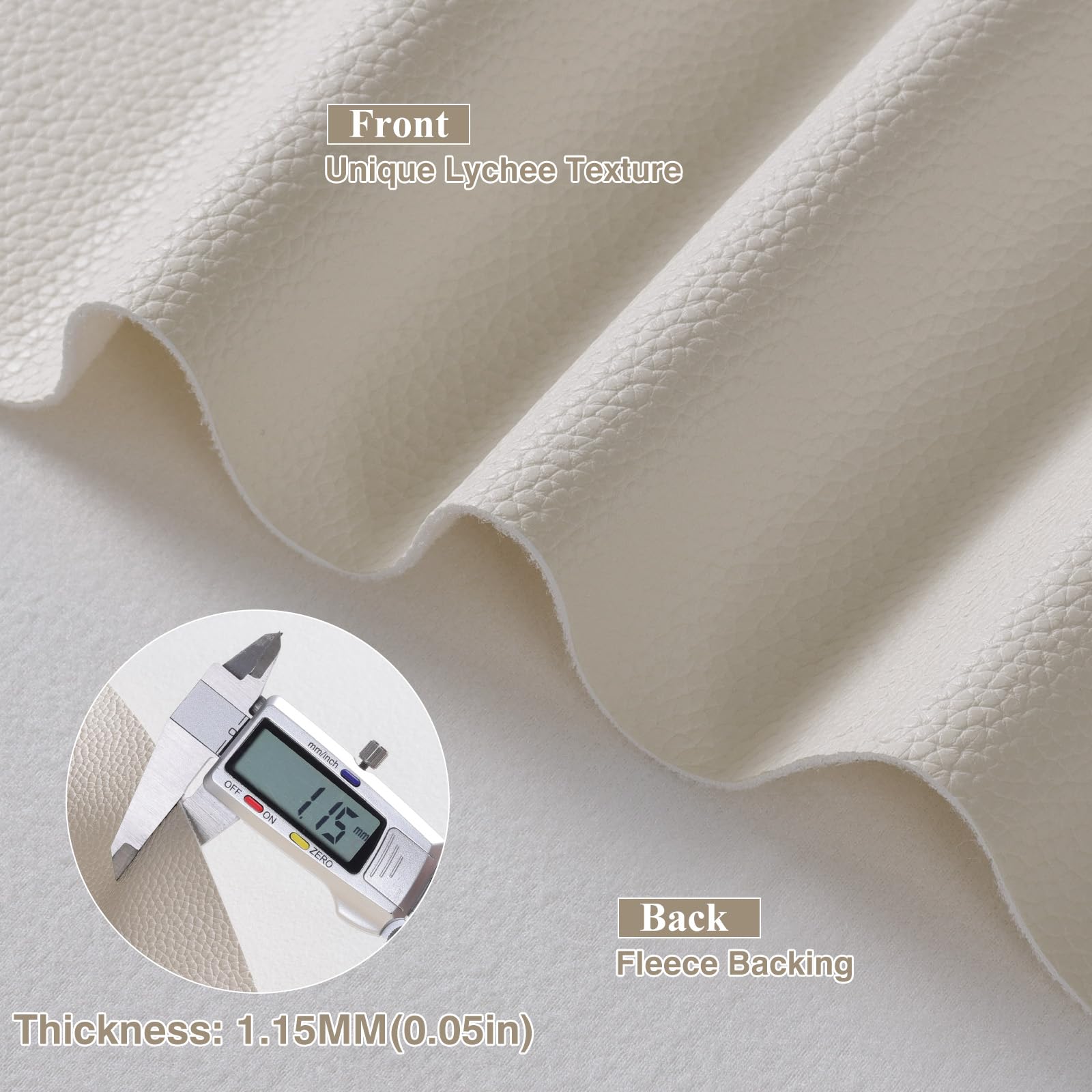 The Yard - Tessuto spesso in finta pelle, larghezza 139,7 cm, larghezza 1,15 mm, spessore 1,15 mm, in morbida pelle sintetica, per tappezzeria, divani, borse, sedie, artigianato fai da te, 4,6 m