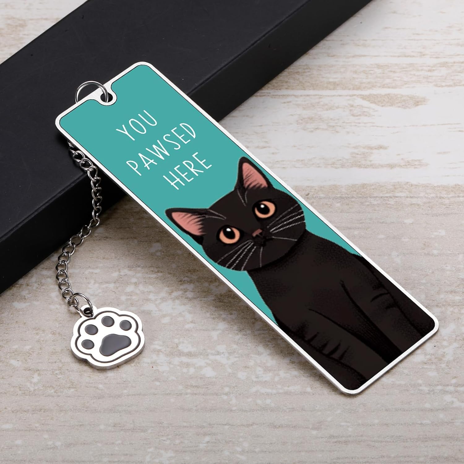 Cat Bookmark for Reading Women - Bookish Cat Lover Gifts Book Reading Accessories for Women Readers You Pawsed Here Bookmark, Cute Valentines Day Easter Gifts Ideas Metal Cats Book Marks - Image 5