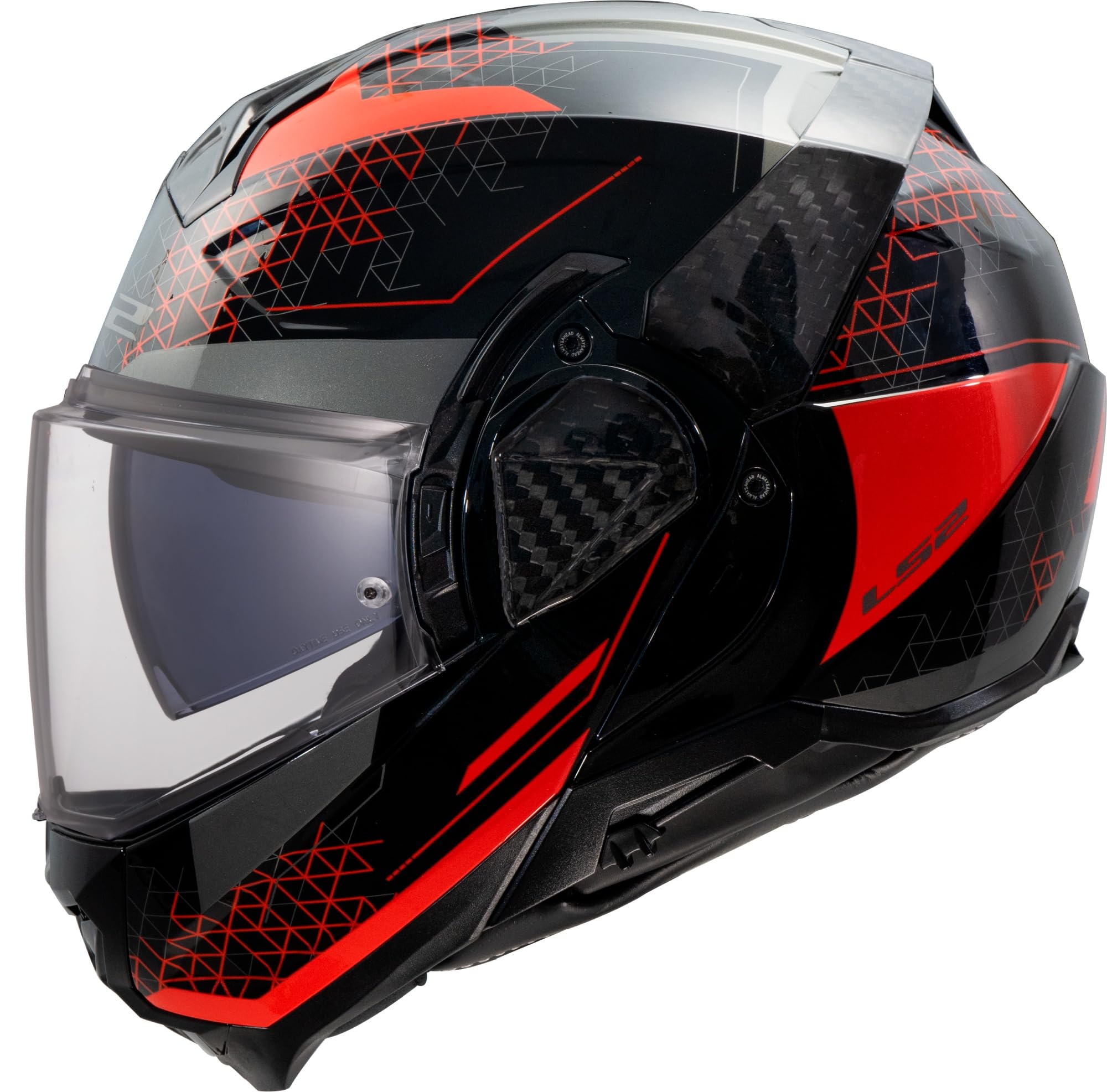 LS2, Casco Moto Modulare ADVANT II ASTRAL Red, XS