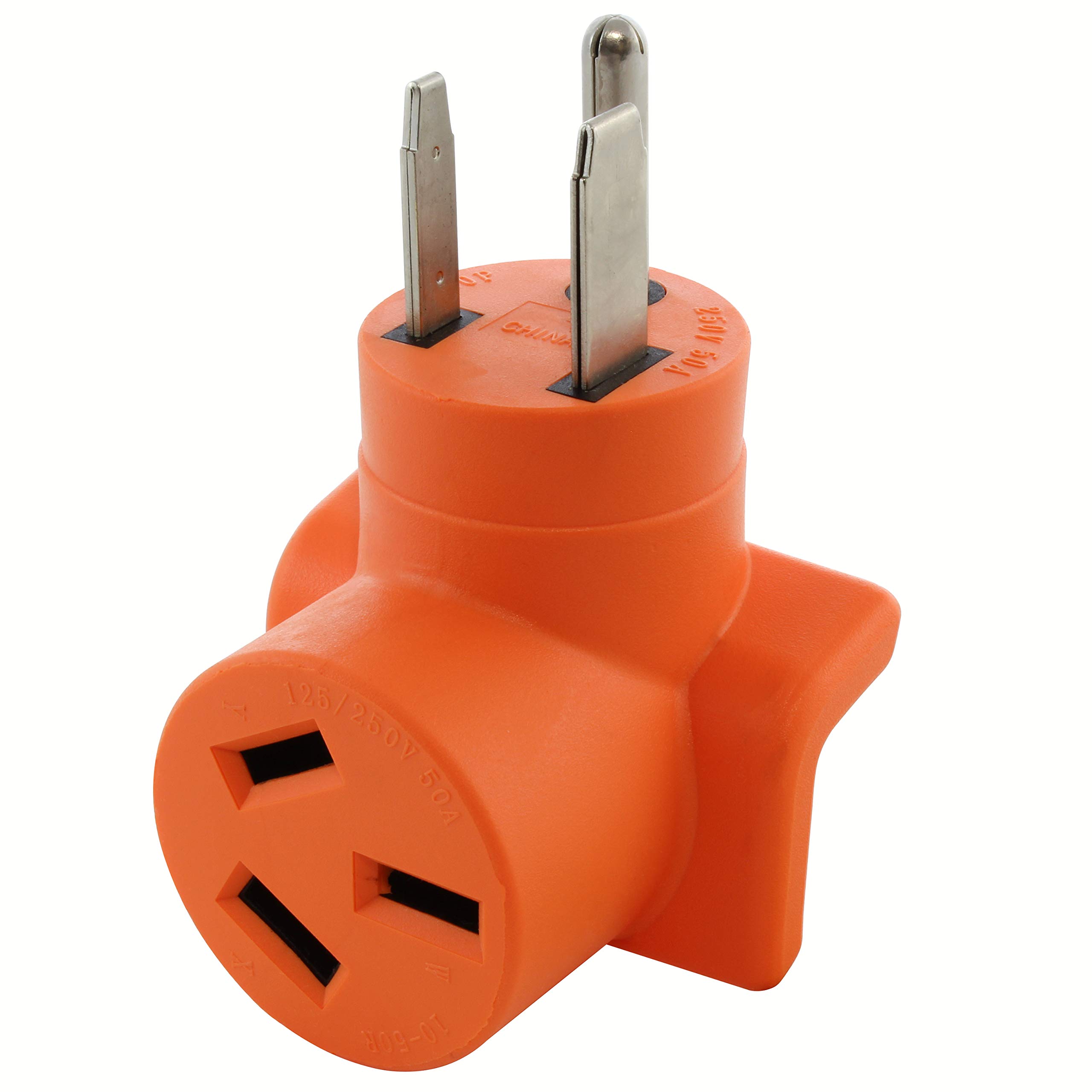 AC WORKS [WD6501050] 6-50P Welder Plug to 10-50R 3-Prong 50A 125