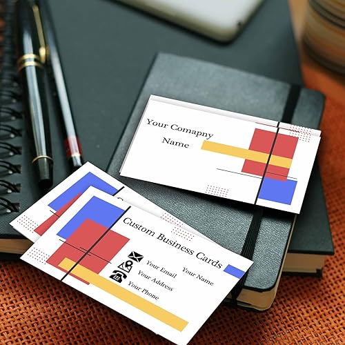 Miniatura 6 de EAQ Tarjetas de visita personalizadas, tarjetas de visita personalizadas de doble cara con logotipo/texto, tarjeta de visita para empresa, negocios