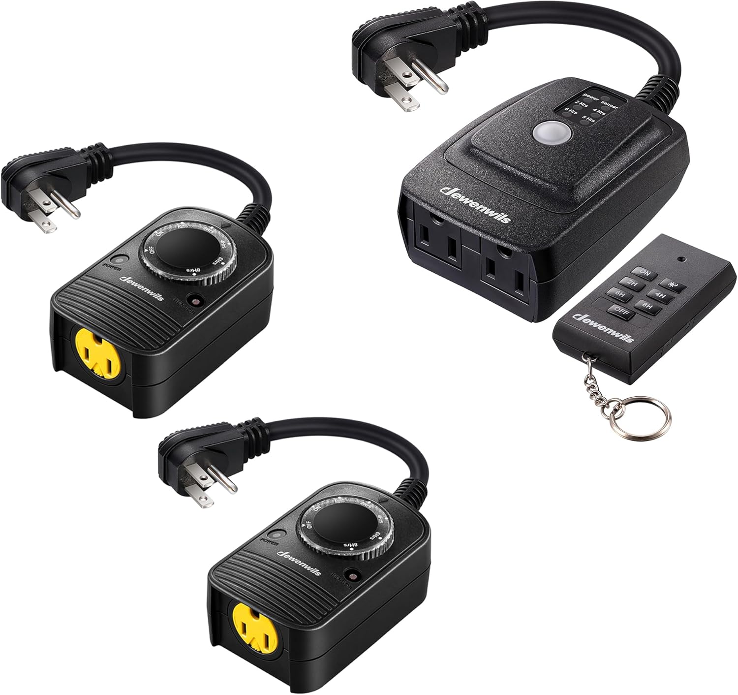 DEWENWILS Outdoor Timer for Lights + DEWENWILS Light Sensor Timer Waterproof