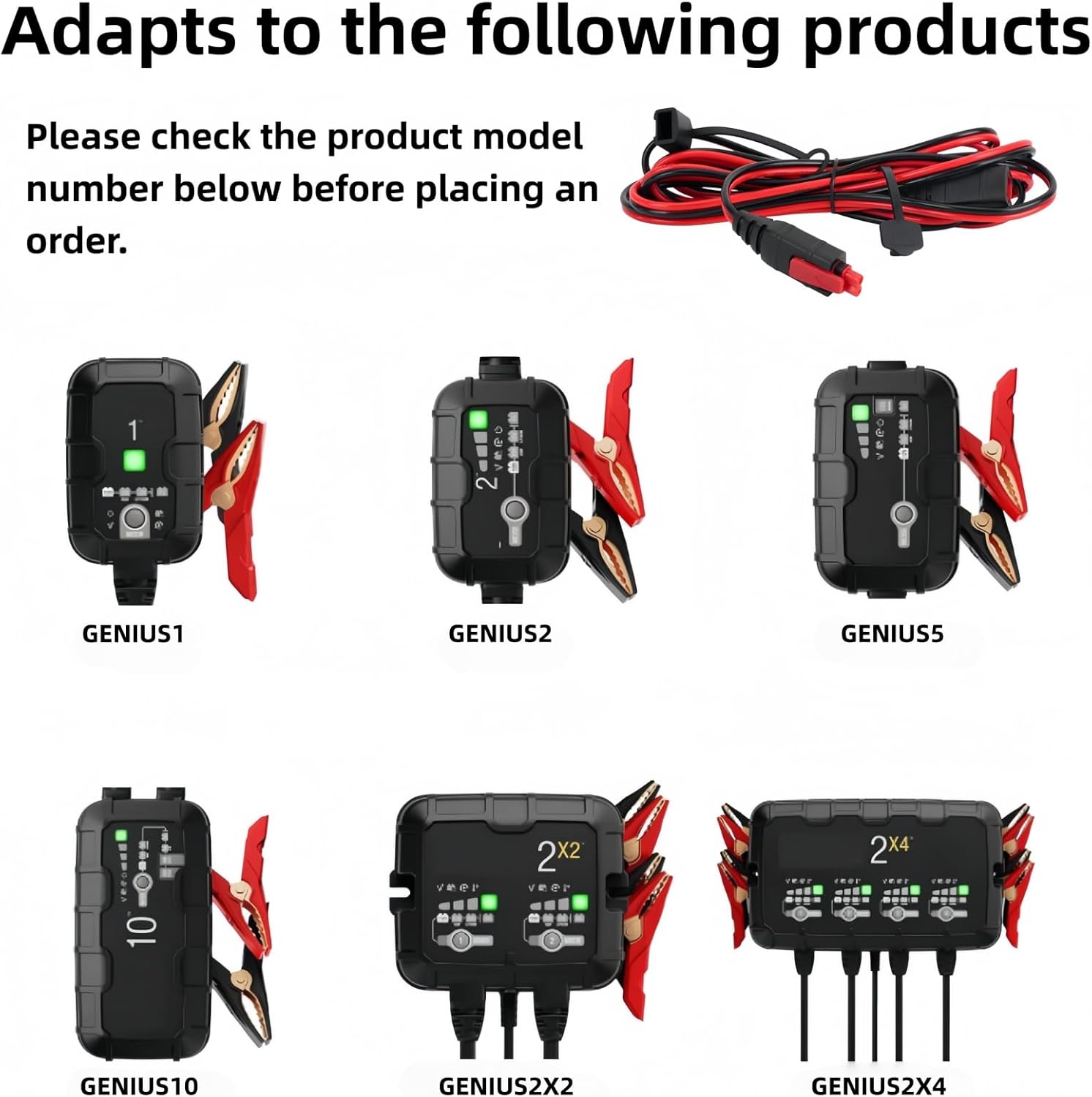 GC004 X-Connect 10Ft fit for NOCO Battery Charger Accessories,Extension Cable Accessory for Genius Smart Battery Chargers Cable,Compatible with GENIUS1, GENIUS2,G750, G1100, G3500, G7200