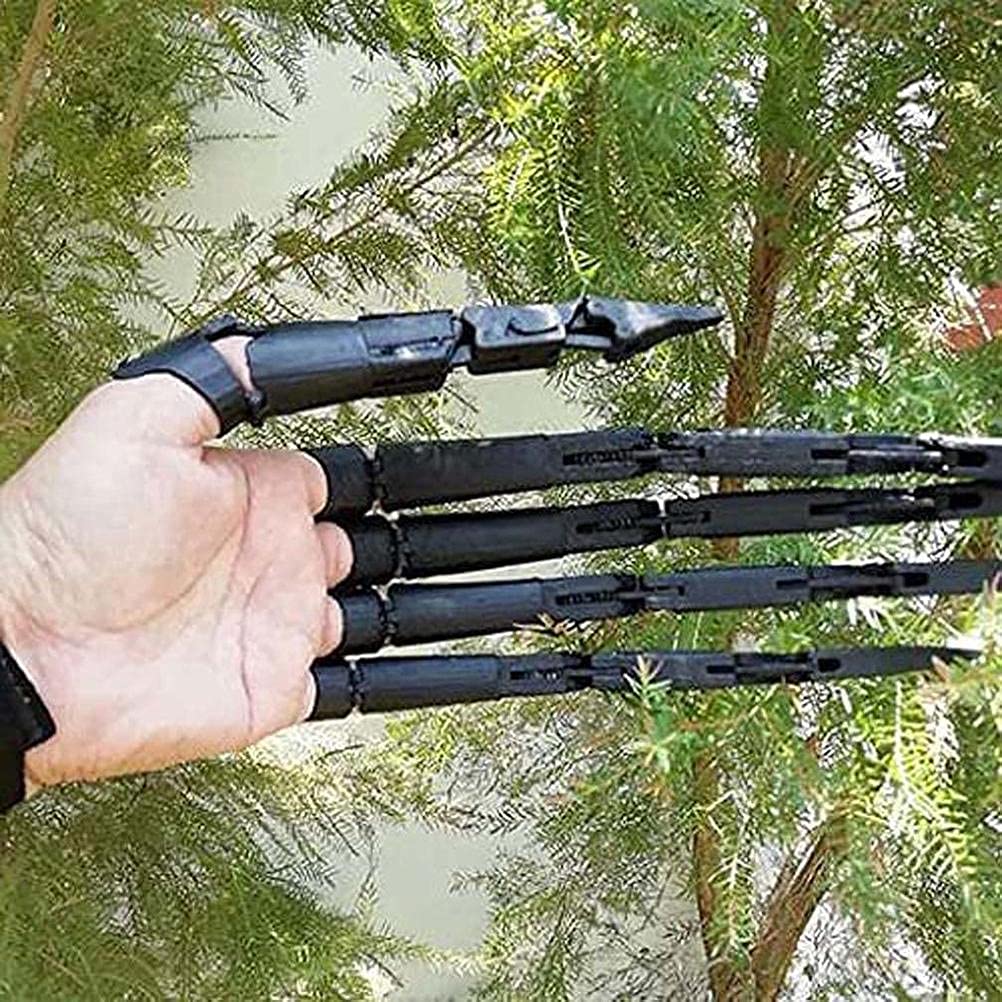 BSTCAR Pack of 2 Long Claws, Halloween Joint Claws Gloves with Flexible Joint, Horror Skeleton Hand Bone Reaper Gloves - Image 4