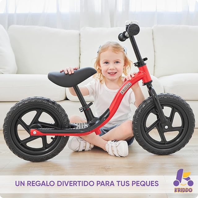 Foto 3 de 6 de KRIDDO Bicicletas sin Pedales para Niños de 2 Años, Edades de 18 Meses a 4 Años