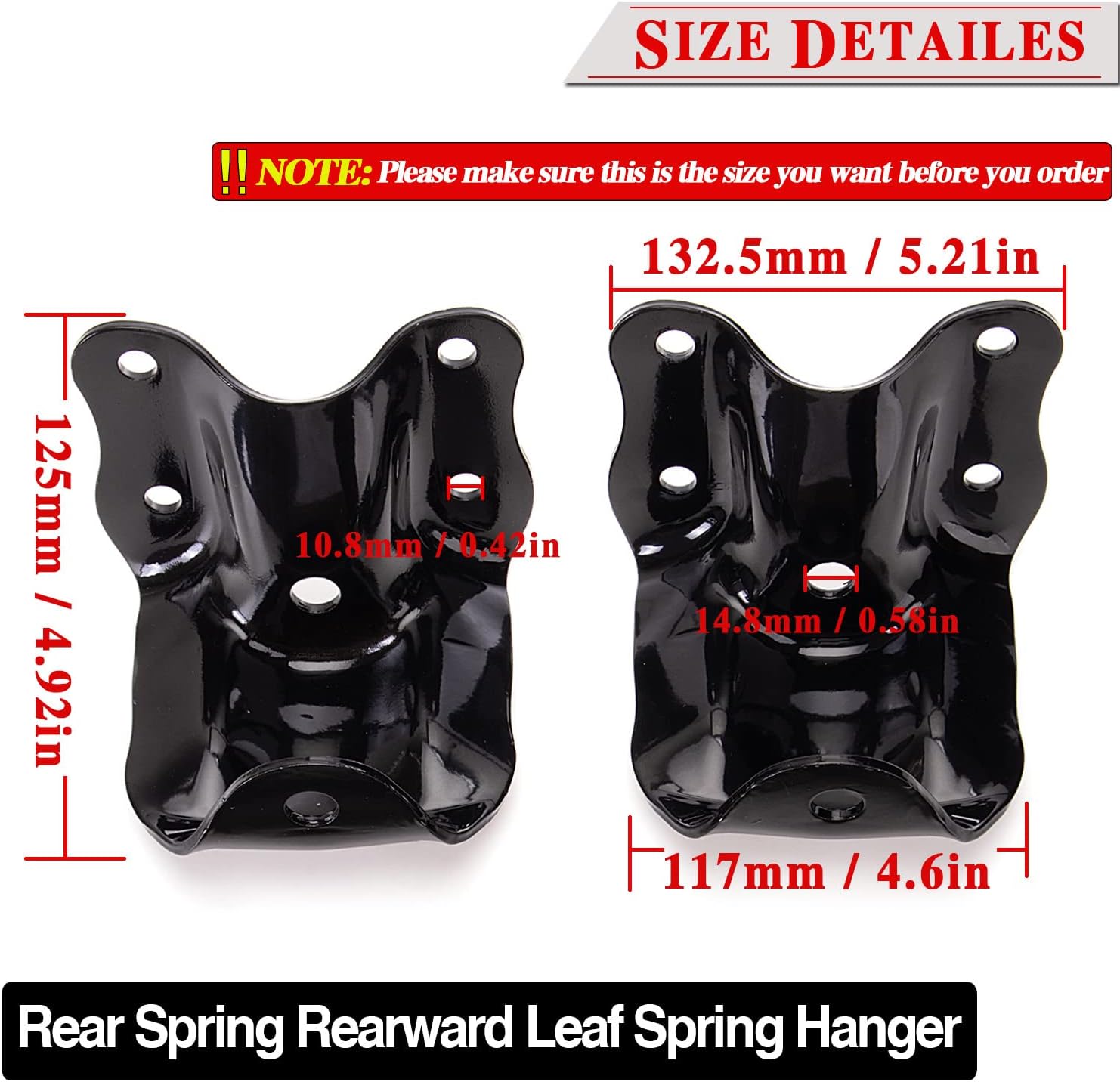 Rear Leaf Spring Shackles & Brackets Repair Kit Set for 1986-2008 Ford Ranger / 1994-2007 Mazda B-Series Pick Up Truck New OEM number# 722-001 722-010