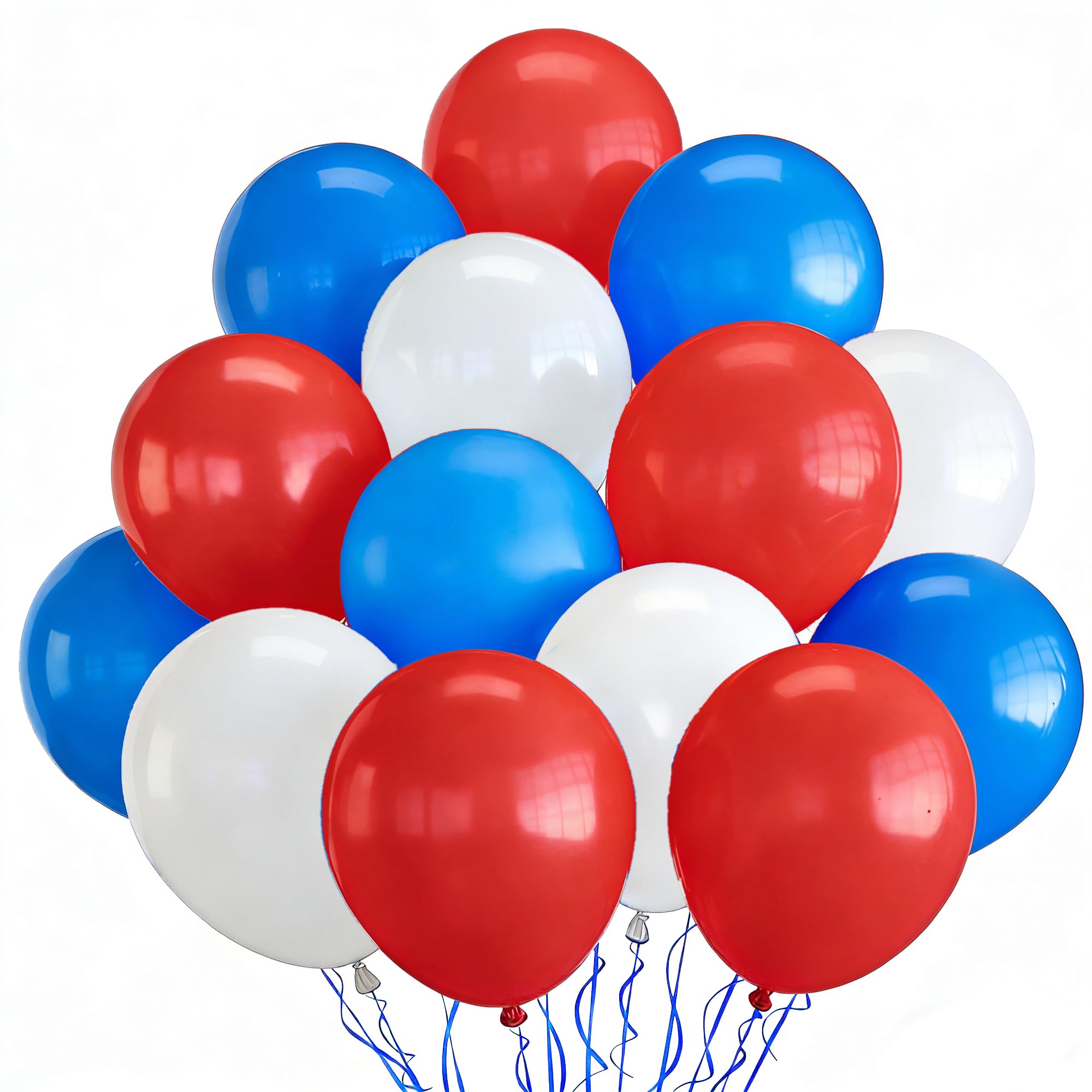 Patriotic Balloons Red White and Blue,70 Packs Premium Latex Balloons for 4th of July, Memorial Day, Flag Day, Veterans Day, Labor Day Party Decorations