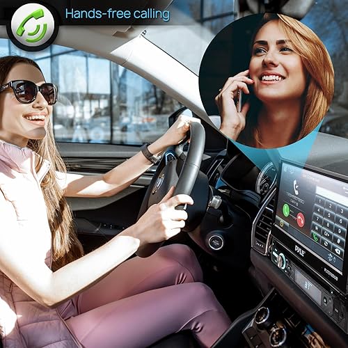 Miniatura 9 de Pyle - Receptor de unidad principal DIN individual  Estéreo de coche con pantalla táctil multicolor de 7 pulgadas  Sistema de audio y vídeo con