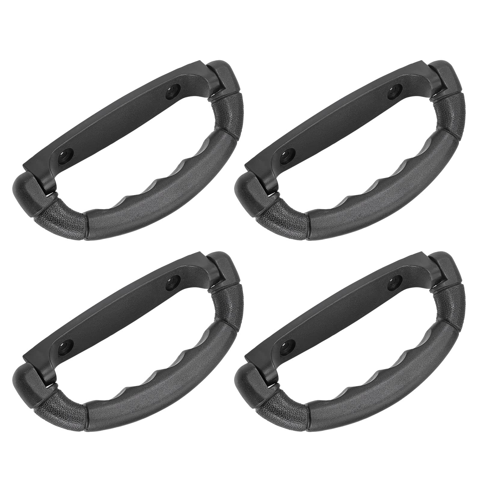 METALLIXITY Luggage Handle (160mm/6.3") 4Pcs, Plastic Pull Handle Grip Replacement - for Home Box Case Suitcase Black