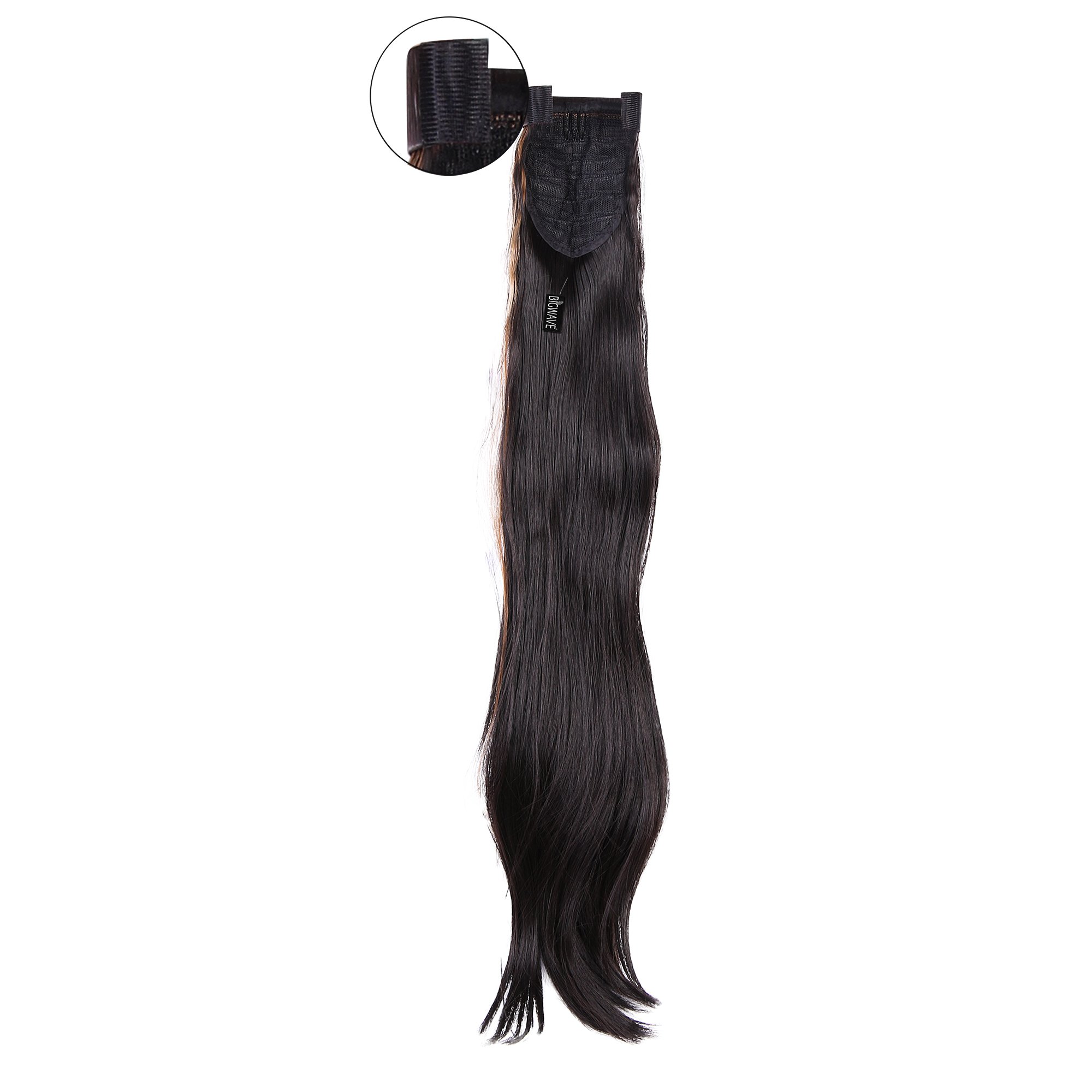 BIGWAVE hair extensions ponytail for women wrap around style for party natural gold highlight color 2
