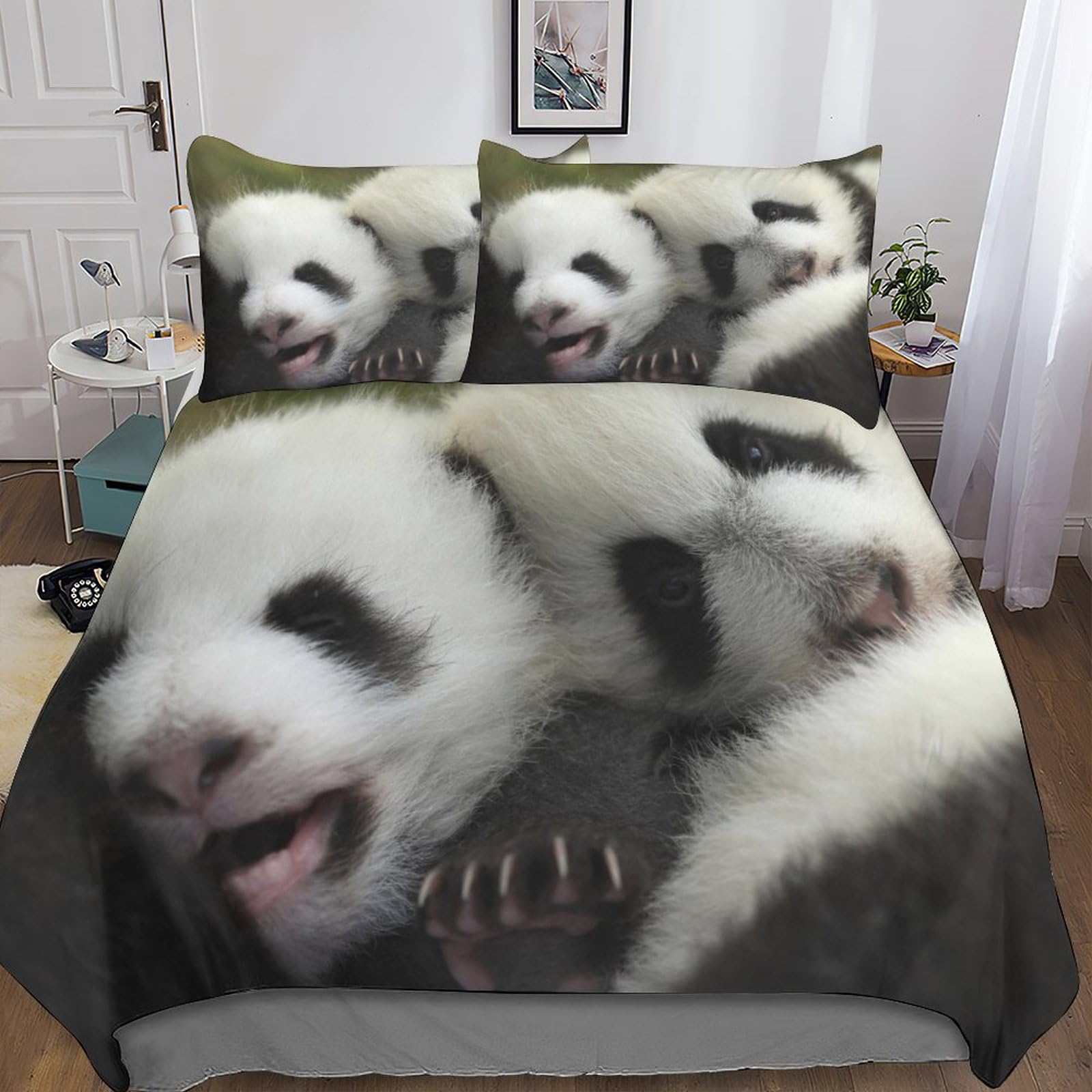 Housse de couette panda imprimé 3D pour transformer votre chambre moderne
