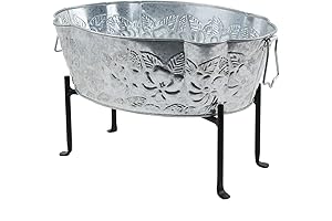 Achla Designs Embossed Oval 'Black Beverage' Tub