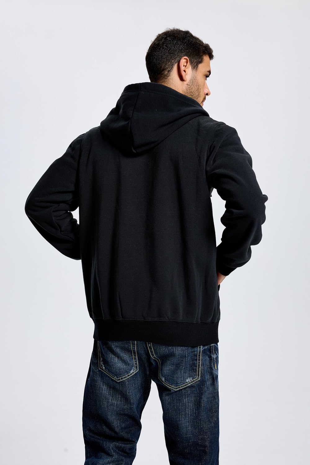 TanBridge Men's Fleece Hoodies Zip Up Hoodie Pullover Lightweight Sweatshirts with Pockets for Casual Wear - Image 7