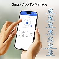 Vista 9 de Cerradura inteligente, cerradura de puerta de entrada sin llave, cerradura inteligente de huellas dactilares, cerraduras inteligentes digitales