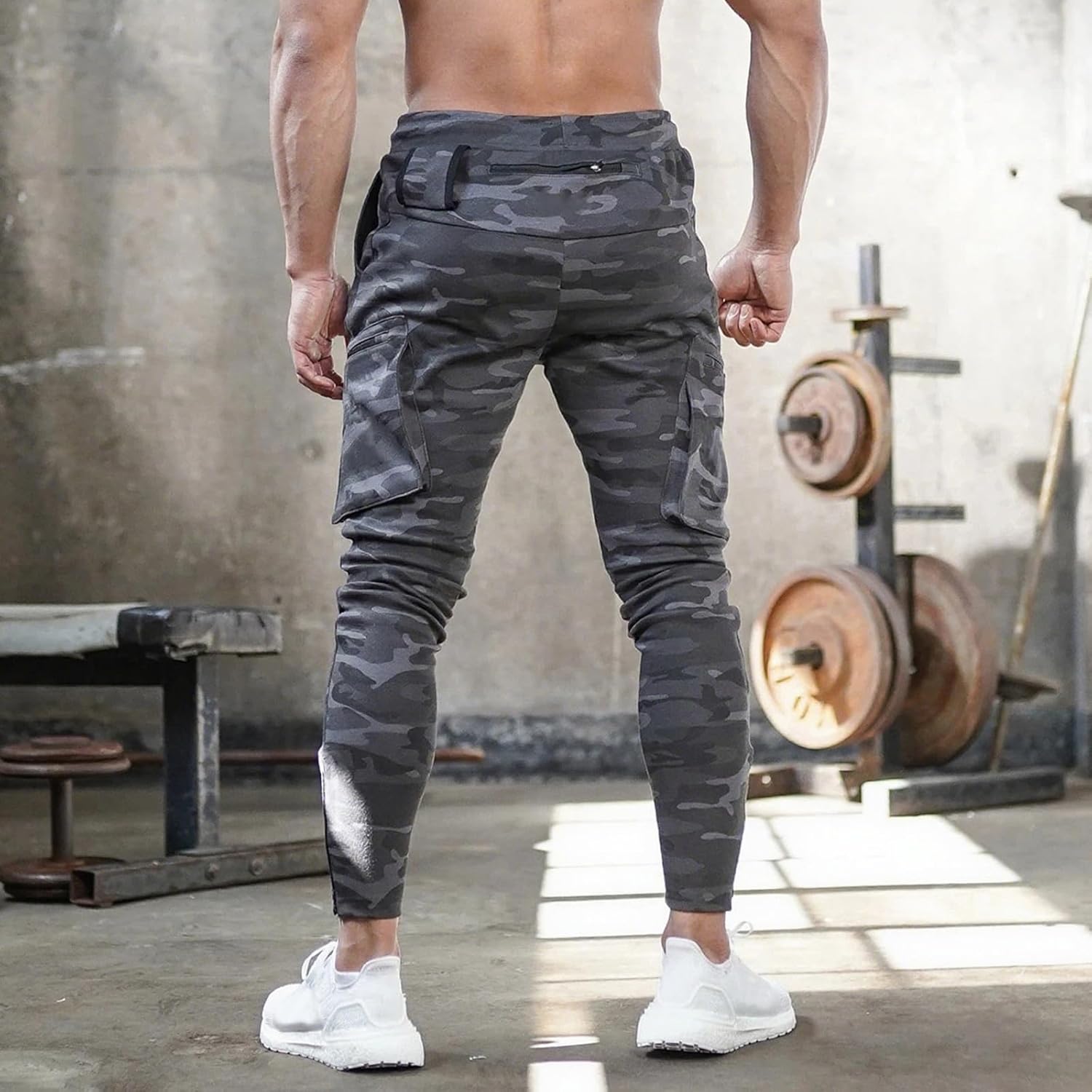 WENKOMG1 Men's Jogger Pants Athletic Yoga Lounge Pants Drawstring Jersey Sweatpant with Pockets, M-3XL