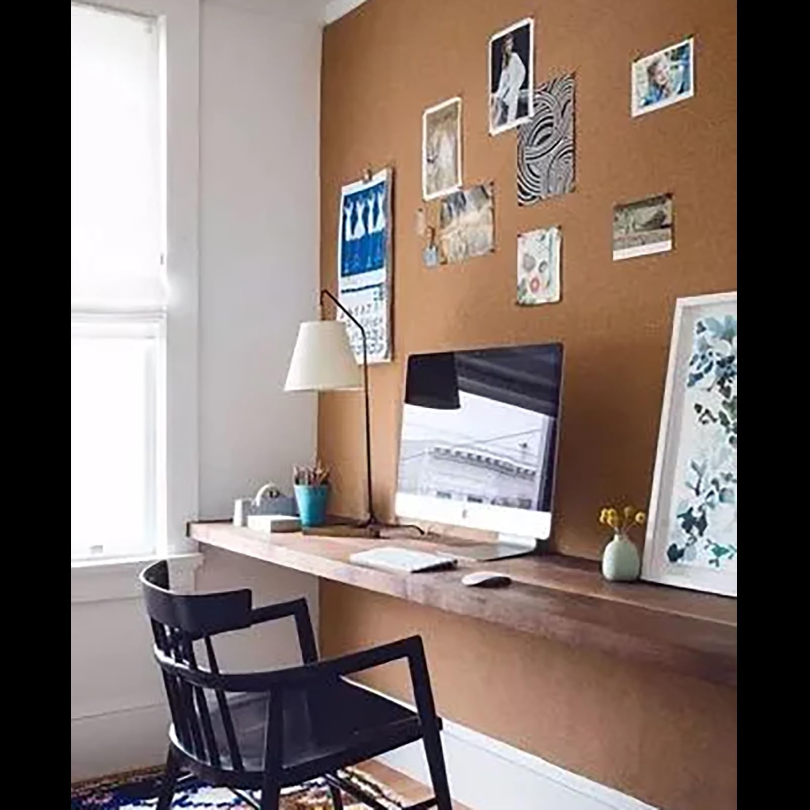 Korktafel für Büro, Pinnwand, 0,6 cm dick, Korkfolie, leicht zu schneiden, Bastelbedarf für Zuhause, Schule, Braun, 1 m x 1 m