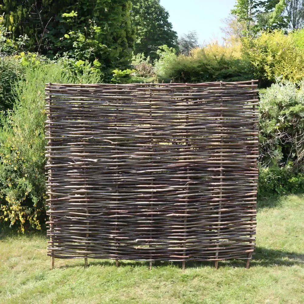 W0.9-1.82m x H0.3-1.82m Capped Hazel Hurdle Fence Panel Premium Weave | 9 Sizes (W1.82m x H0.9m)