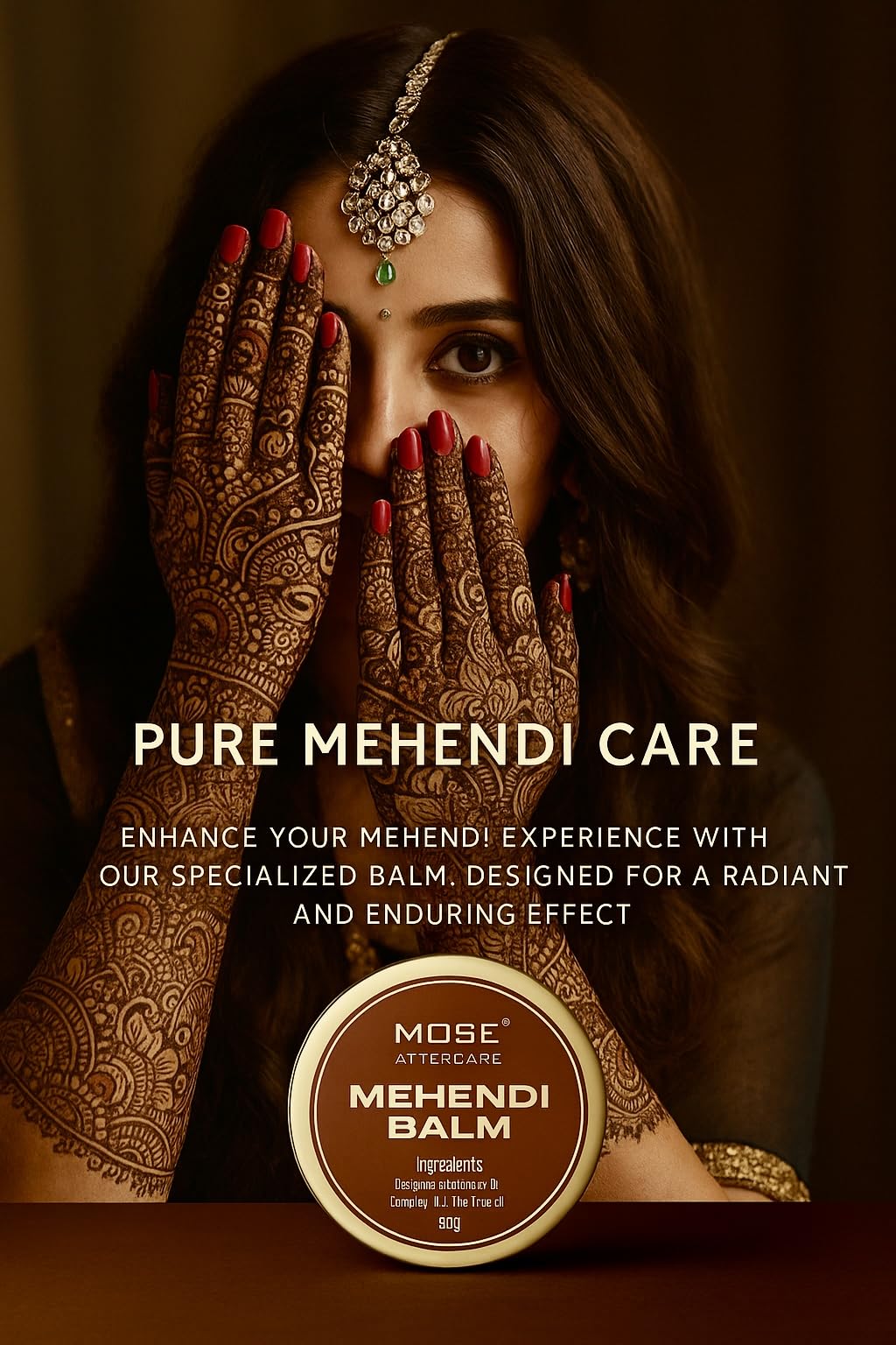 Mose Aftercare Mehendi Care Balm (50g) Mehendi Stain Care With Beeswax, Natural Essentials Oils & Fragrance. 100% Organic & Hand Made Mehendi Care Balm 2