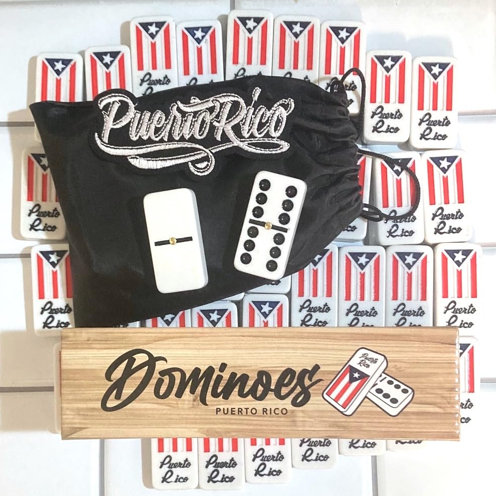 Puerto Rico Dominoes Set Adults Large No Box miniatura 2