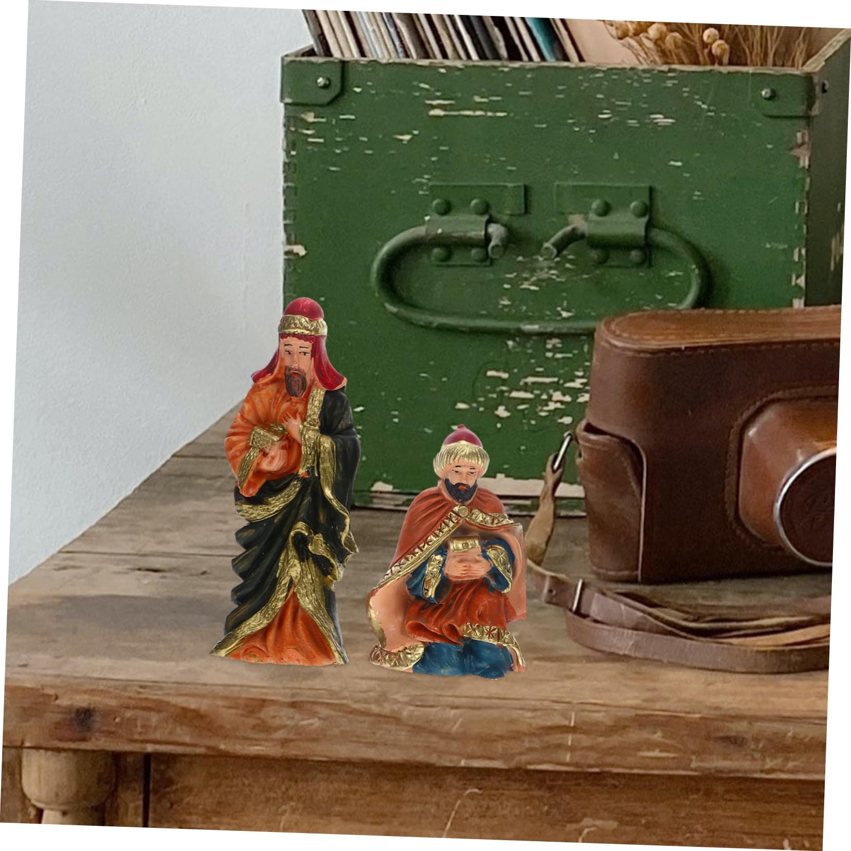 Figuras Natividad Conjunto De Resina Decoración Navideña para Portal De Belén Incluye Personaje De Jesús