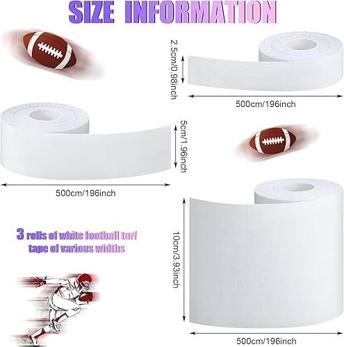 Miniatura 3 de 3 cintas de césped para brazos, cinta deportiva atlética de fútbol, fácil de rasgar, sin residuos pegajosos, cinta atlética extra ancha, cinta