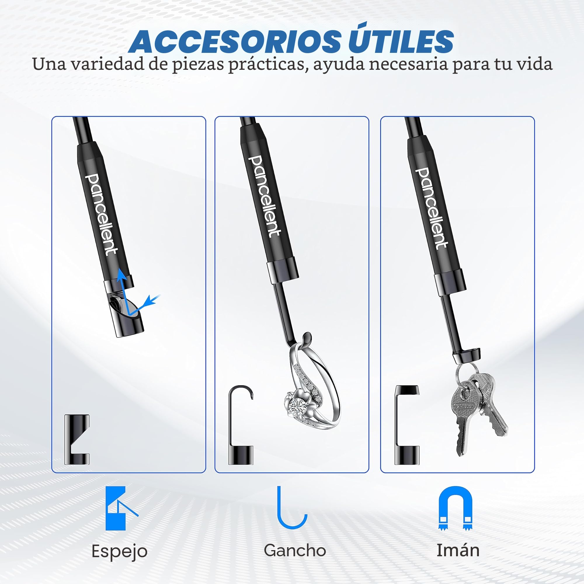 Boroscopio de inspección de Serpiente de Doble Lente 1920P, endoscopio pancellent Tipo C, cámara de Alcance con 8 Luces LED para Smartphone Android e iOS, iPhone, iPad, Samsung (5 M)