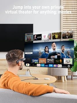 Lemorele 4K 60Hz HDMI to USB C Adapter with Power Supply for AR Glasses | For Switch/PS5/Xbox/Steam Deck Dock; XREAL Air, Rokid, RayNeo AR Glasses & USB-C Portable Monitors, Plug and Play