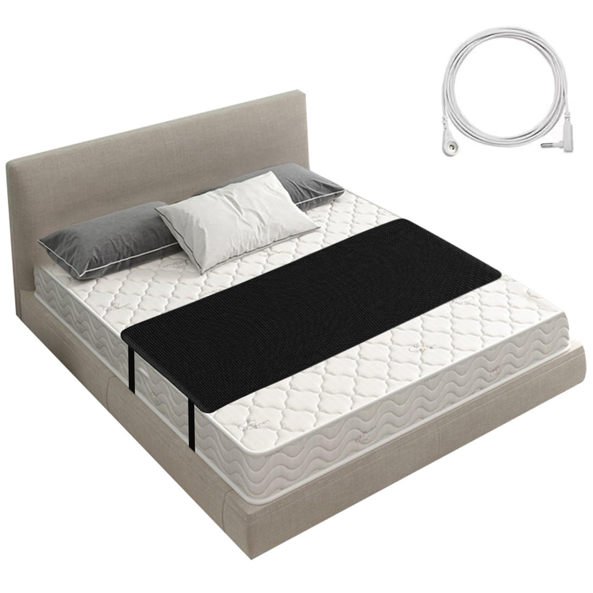 Moins de fatigue avec le mat de mise à la terre pour lit 27x52 pouces en PU