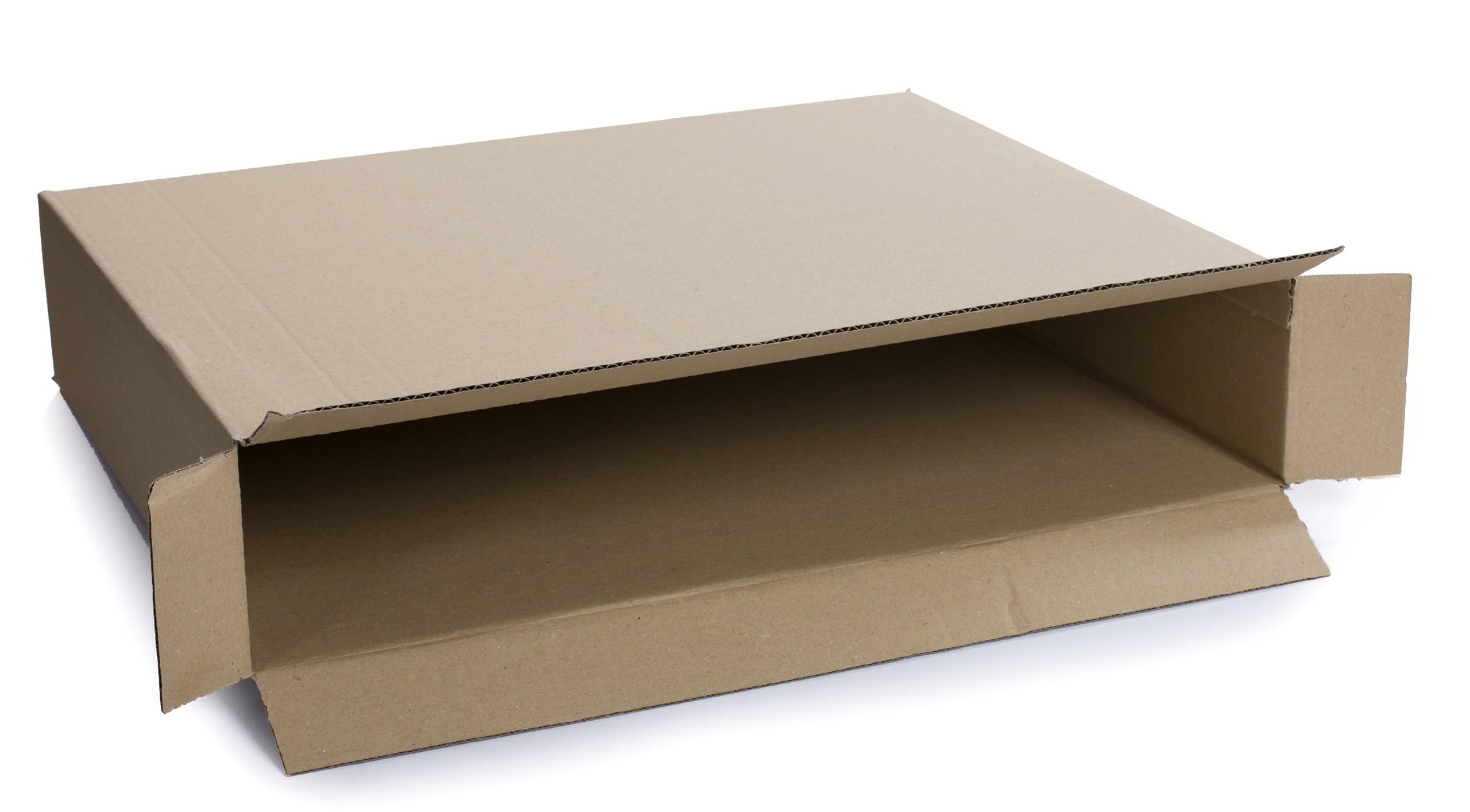 50 Stück Faltkarton 500x100x400 mm Innenmaß Versandkarton E-commerce Karton 1-Wellig 400G Braun Kartonage Verpackung Postkarton Versandschachtel Paket Päckchen