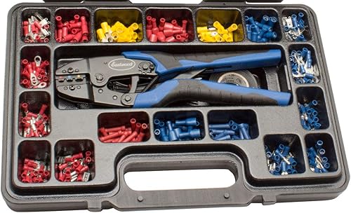 Miniatura 3 de Eastwood Crimp-Right Kit de crimpado de conector sin soldadura Férula Crimpadora Alicates Pelacables y conectores Terminal Kit de herramientas de