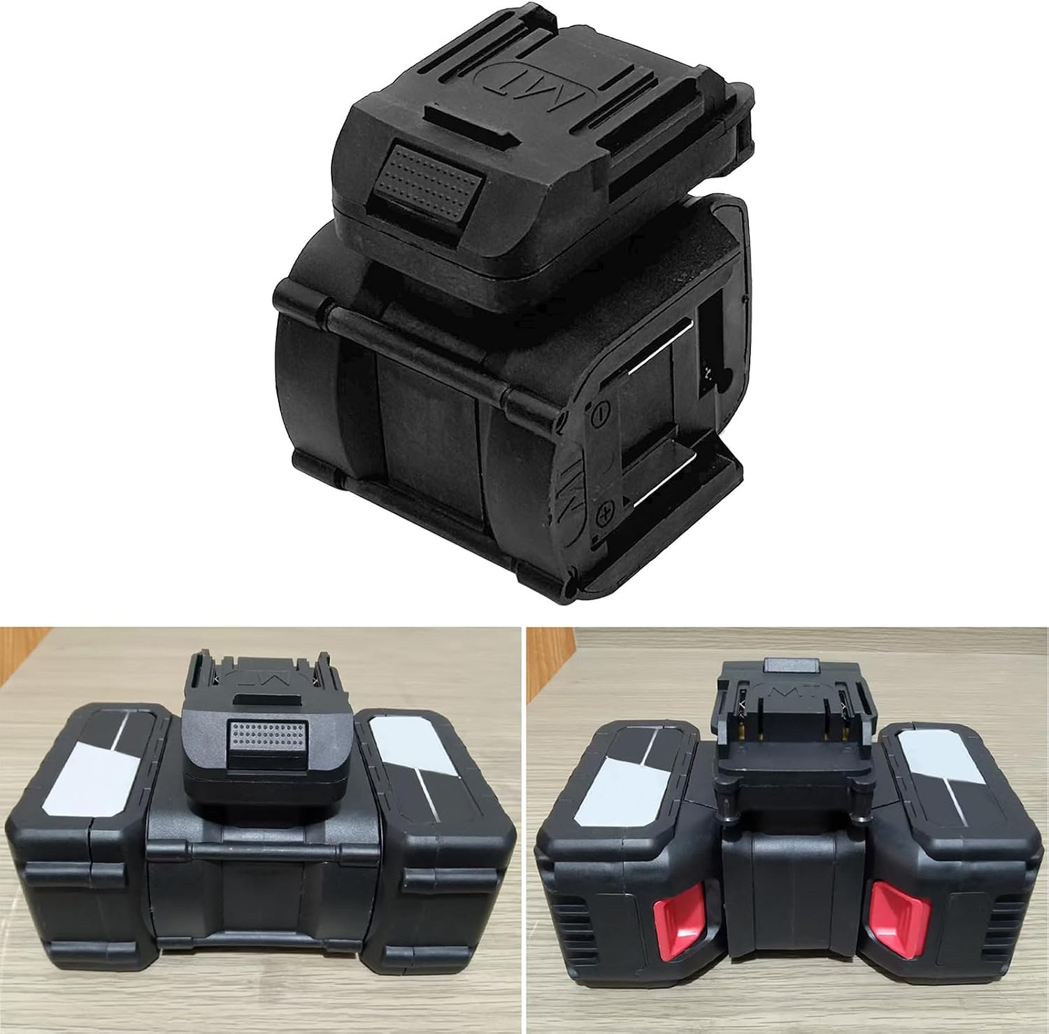 Compactly Double 18V LiBattery Converter Adapter for BL1815 BL1830 Power Tool Enabling Simultaneous Use of Two Batteries Battery Adapter