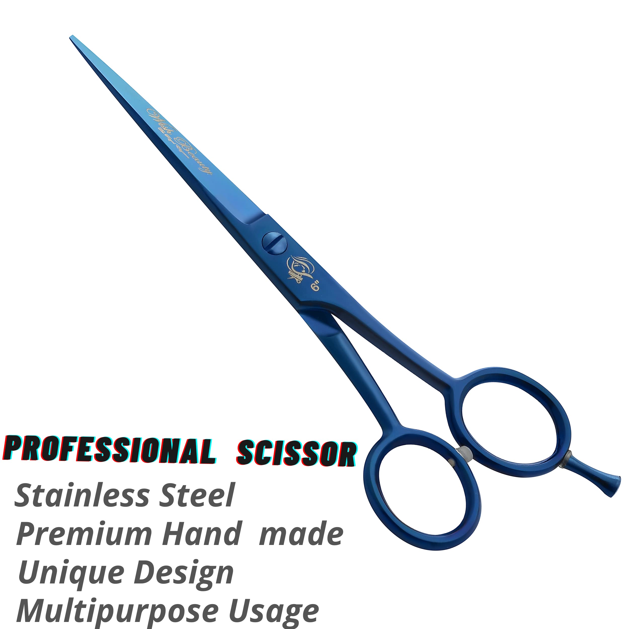 Wishbeauty Hairdressing Barber Hair Scissor for Professional Hairdressers Barbers Stainless Steel (6 inches) Hair Cutting Shears - Image 4