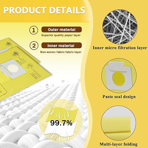 Miniatura 4 de Bolsas de repuesto para aspiradora Kenmore tipo CQ 5055, 50555, 50557, 50558, 200 Series, 400 Series, 600 Series, 700 Series, 800 Series y Panasonic